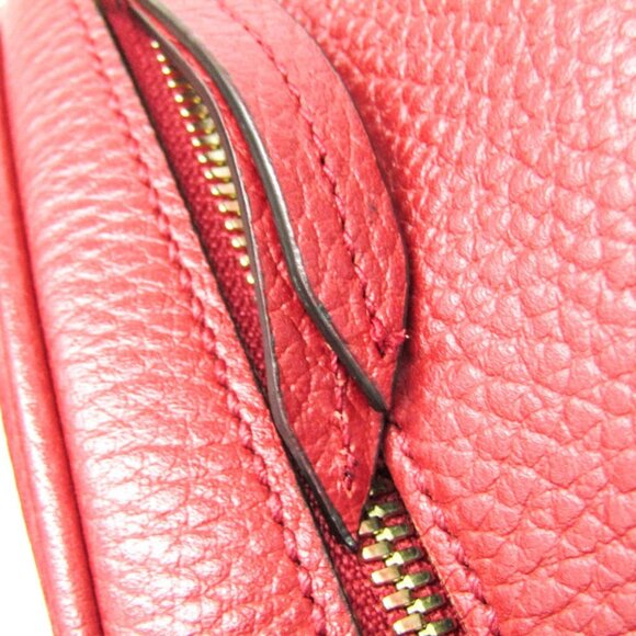 GUCCI Red Leather Backpack - Picture 9 of 12